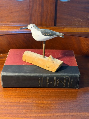 Vintage painted wood sandpiper - vintage,