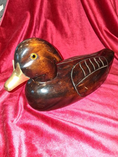 Vtg wooden mallard - mallard, duck