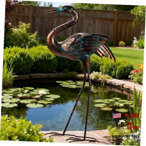 Garden crane statues outdoor - crane,