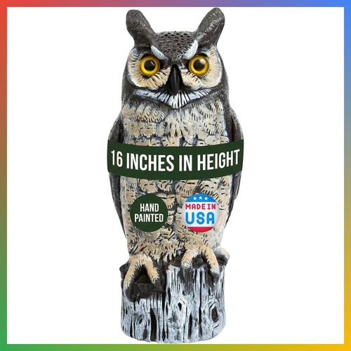 Realistic owl decoy bird - realistic,