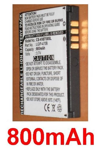 Batterie 800mah tipo lgip 470b - 800mah, lgip-470b