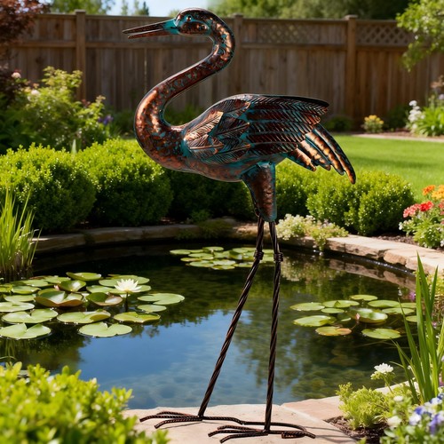 Garden crane statues outdoor - crane,