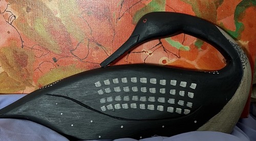Vintage wooden common - wooden, loon