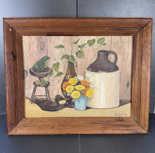 Still life painting - still-life, frog