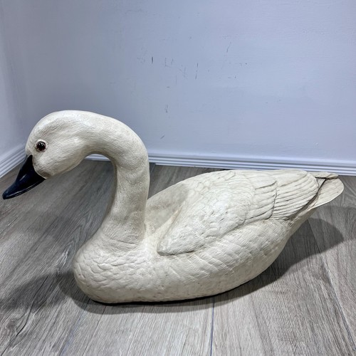 Vintage large white swan - swan, decoy
